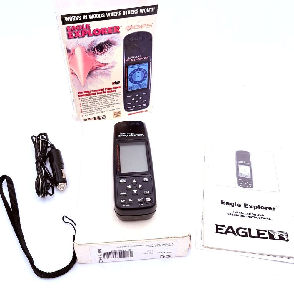 Eagle Explorer Handheld GPS 12-Channel Receiver w/ Box & Manual NEW